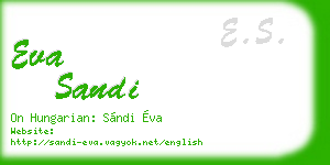 eva sandi business card